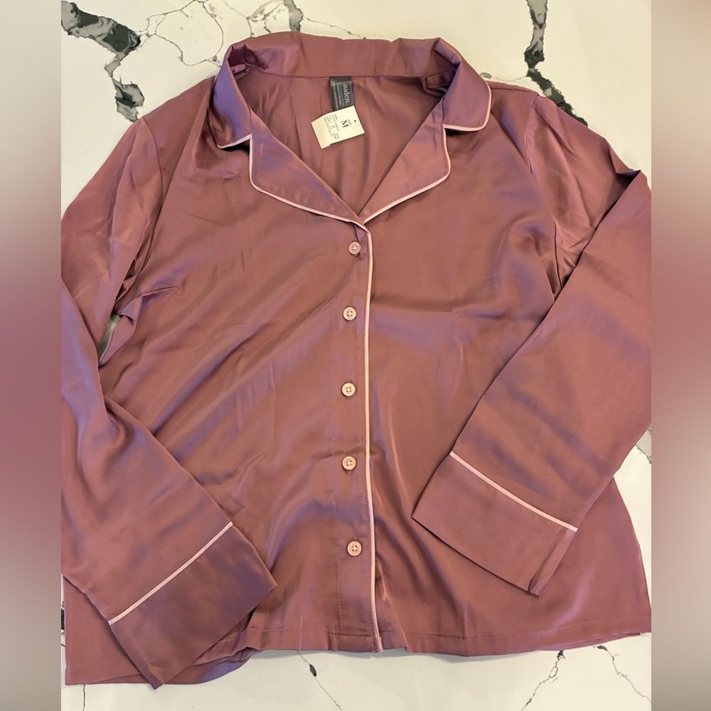 Auden Mauve Satin PJ Top